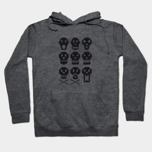 Gaming Skulls, pixel skulls Hoodie